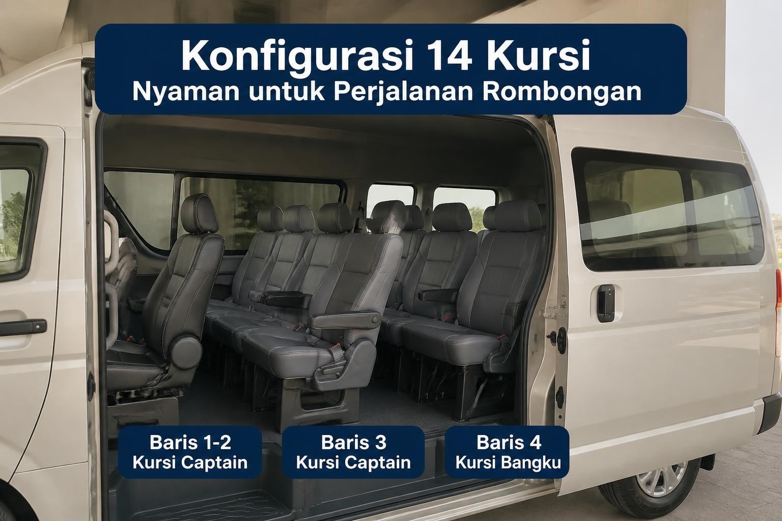 Hiace Premio 14 Seat Solusi Transportasi Grup Jakarta